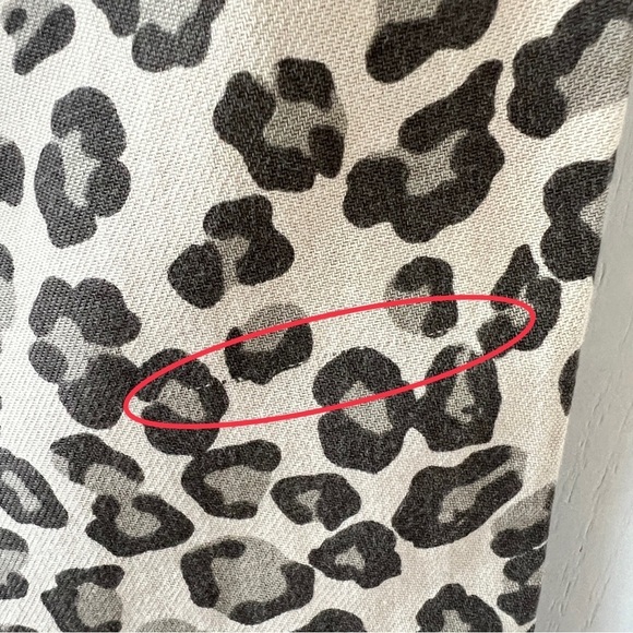 Monrow Leopard Print Cotton Raw Hem Crop Pull on Pants - Picture 13 of 14